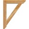 Ekena Millwork Traditional Slat Rough Sawn Bracket w/ Offset Brace, Western Red Cedar, 6"W x 28"D x 36"H BKT0604X28X36TRA06RWR - alternate 2